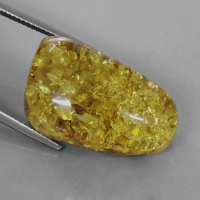 Âmbar laranja natural 17,75ct, transparente, transparente/translúcido