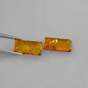 Pedras preciosas de âmbar laranja natural de  ct, transparente, transparente/translúcido
