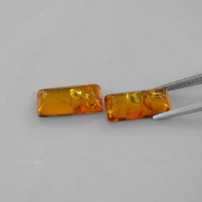 Pedras preciosas de âmbar laranja natural de  ct, transparente, transparente/translúcido