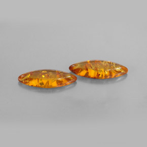 Pedras preciosas de âmbar laranja natural de  ct, transparente, transparente/translúcido