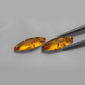 Pedras preciosas de âmbar laranja natural de  ct, transparente, transparente/translúcido