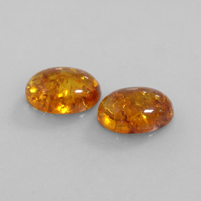 Pedras preciosas de âmbar laranja natural de  ct, transparente, transparente/translúcido