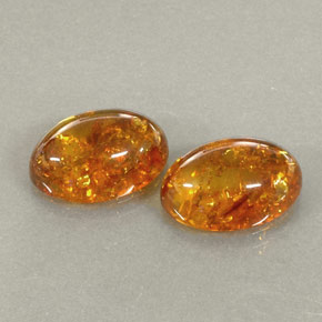 Pedras preciosas de âmbar laranja natural de  ct, transparente, transparente/translúcido