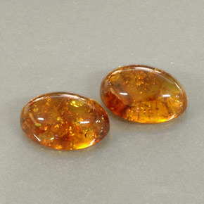 Pedras preciosas de âmbar laranja natural de  ct, transparente, transparente/translúcido