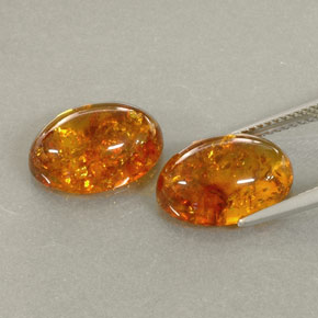 Pedras preciosas de âmbar laranja natural de  ct, transparente, transparente/translúcido