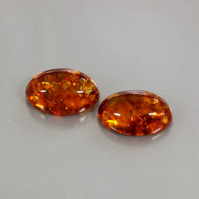 Pedras preciosas de âmbar laranja natural de  ct, transparente, transparente/translúcido