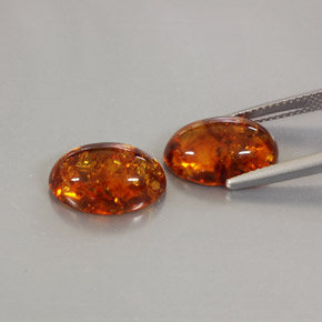 Pedras preciosas de âmbar laranja natural de  ct, transparente, transparente/translúcido