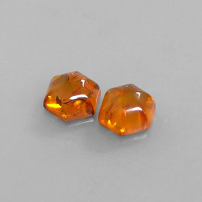 Pedras preciosas de âmbar laranja natural de  ct, transparente, transparente/translúcido