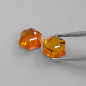 Pedras preciosas de âmbar laranja natural de  ct, transparente, transparente/translúcido