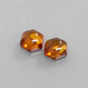 Pedras preciosas de âmbar laranja natural de  ct, transparente, transparente/translúcido