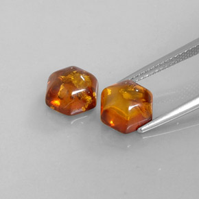 Pedras preciosas de âmbar laranja natural de  ct, transparente, transparente/translúcido