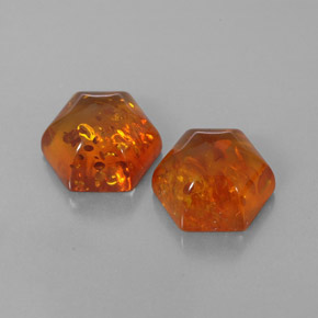 Pedras preciosas de âmbar laranja natural de  ct, transparente, transparente/translúcido