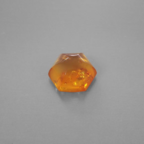 Âmbar laranja natural 0,83ct, transparente, transparente/translúcido