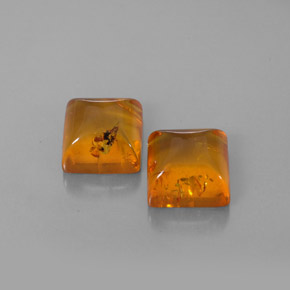 Pedras preciosas de âmbar laranja natural de  ct, transparente, transparente/translúcido