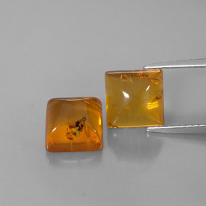 Pedras preciosas de âmbar laranja natural de  ct, transparente, transparente/translúcido