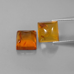 Pedras preciosas de âmbar laranja natural de  ct, transparente, transparente/translúcido