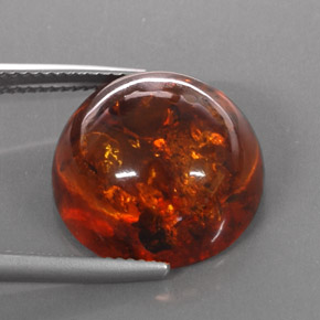 Âmbar laranja natural 6,16ct, transparente, transparente/translúcido