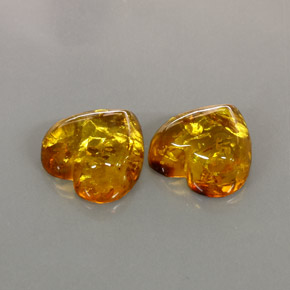Pedras preciosas de âmbar laranja natural de  ct, transparente, transparente/translúcido