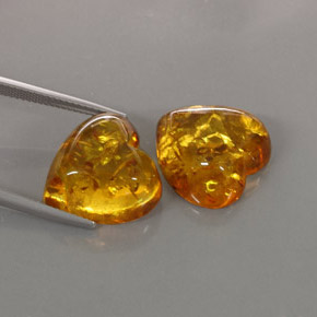 Pedras preciosas de âmbar laranja natural de  ct, transparente, transparente/translúcido