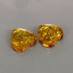 Pedras preciosas de âmbar laranja natural de  ct, transparente, transparente/translúcido