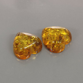 Pedras preciosas de âmbar laranja natural de  ct, transparente, transparente/translúcido