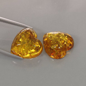 Pedras preciosas de âmbar laranja natural de  ct, transparente, transparente/translúcido