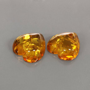 Pedras preciosas de âmbar laranja natural de  ct, transparente, transparente/translúcido