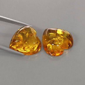 Pedras preciosas de âmbar laranja natural de  ct, transparente, transparente/translúcido