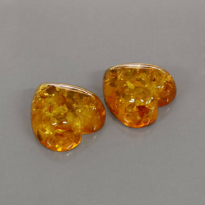 Pedras preciosas de âmbar laranja natural de  ct, transparente, transparente/translúcido
