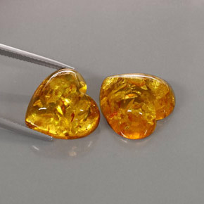 Pedras preciosas de âmbar laranja natural de  ct, transparente, transparente/translúcido
