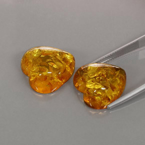 Pedras preciosas de âmbar laranja natural de  ct, transparente, transparente/translúcido