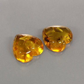Pedras preciosas de âmbar laranja natural de  ct, transparente, transparente/translúcido