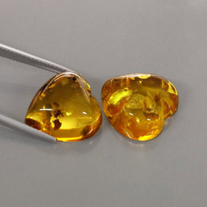 Pedras preciosas de âmbar laranja natural de  ct, transparente, transparente/translúcido