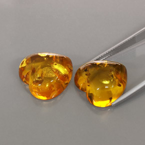 Pedras preciosas de âmbar laranja natural de  ct, transparente, transparente/translúcido