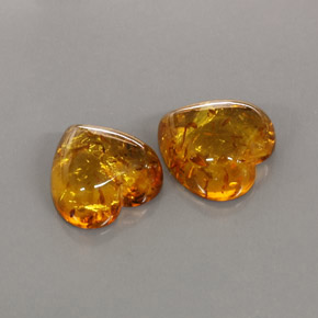Pedras preciosas de âmbar laranja natural de  ct, transparente, transparente/translúcido