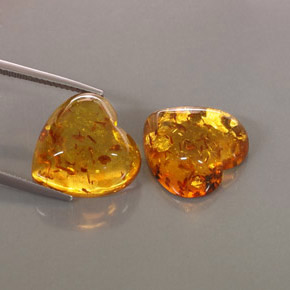 Pedras preciosas de âmbar laranja natural de  ct, transparente, transparente/translúcido