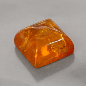 Âmbar laranja natural 1,21ct, transparente, transparente/translúcido