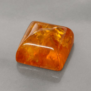 Âmbar laranja natural 1,21ct, transparente, transparente/translúcido