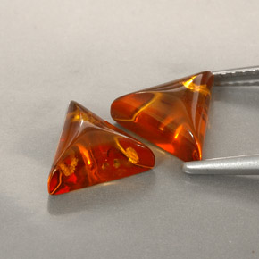 Pedras preciosas de âmbar laranja natural de  ct, transparente, transparente/translúcido