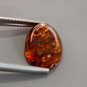 Âmbar laranja natural 2,13ct, transparente, transparente/translúcido
