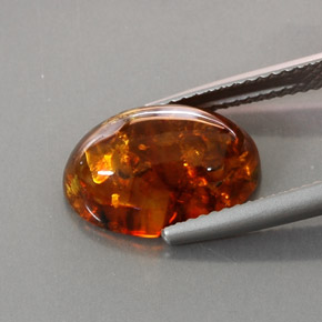 Âmbar laranja natural 2,13ct, transparente, transparente/translúcido
