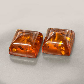 Pedras preciosas de âmbar laranja natural de  ct, transparente, transparente/translúcido