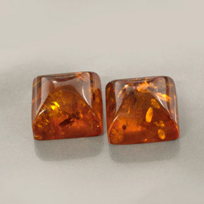Pedras preciosas de âmbar laranja natural de  ct, transparente, transparente/translúcido