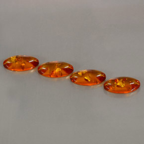 Pedras preciosas de âmbar laranja natural de  ct, transparente, transparente/translúcido