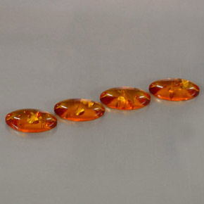 Pedras preciosas de âmbar laranja natural de  ct, transparente, transparente/translúcido