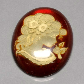 Âmbar laranja natural 31,01ct, transparente, transparente/translúcido