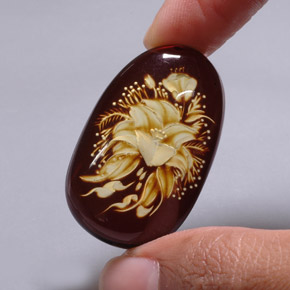 Âmbar marrom natural 17,34ct, transparente, transparente/translúcido