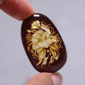 Âmbar marrom natural 17,34ct, transparente, transparente/translúcido