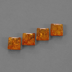 Pedras preciosas de âmbar laranja natural de  ct, transparente, transparente/translúcido