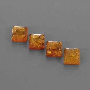 Pedras preciosas de âmbar laranja natural de  ct, transparente, transparente/translúcido
